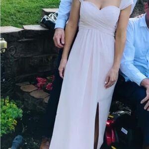 Bill Levkoff Pale Blush Pink Maxi Dress